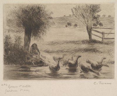 गूज गर्ल, 1888। द्वारा केमिली जैकब पिसारो