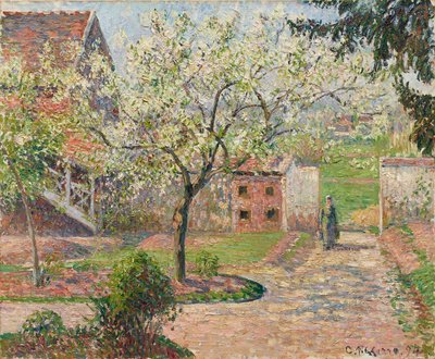 खिलना में बेर के पेड़, Éragny। द पेंटर्स होम, 1894। द्वारा Camille Pissarro