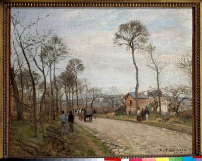 Louveciennes के लिए सड़क। केमिली पिसारो द्वारा चित्रकारी (1830-1903) द्वारा केमिली जैकब पिसारो