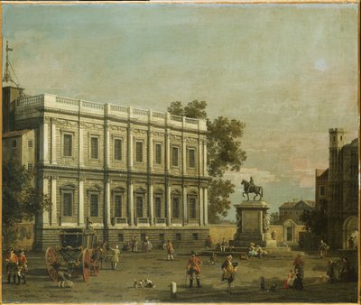 व्हाइटहॉल में बिल्डिंग का एक किवदंती, c.1754 द्वारा जियोवानी एंटोनियो कैनाल (कैनेटेटो)