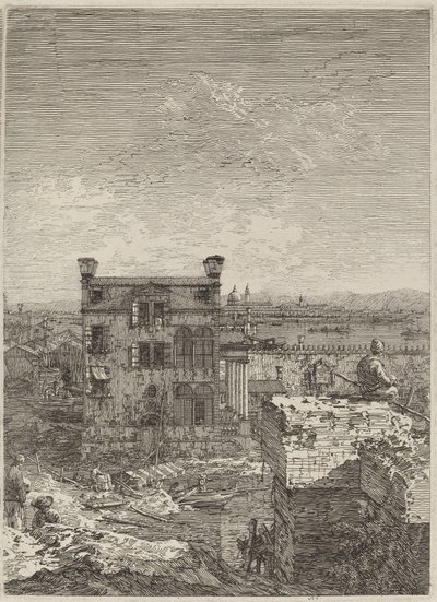 द हाउस विद द पेरिस्टाइल, 1741। द्वारा कानालेत्तो