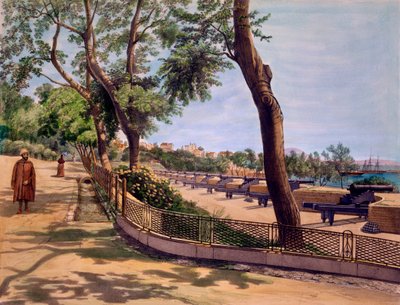 विक्टोरिया बैटरी, जिब्राल्टर, टीसी डिब्डिन द्वारा निर्मित, &39;जिब्राल्टर के चुनिंदा दृश्य रॉक एंड किले के दृश्य&39; से 1846 में द्वारा कैप्टन जेएम कार्टर