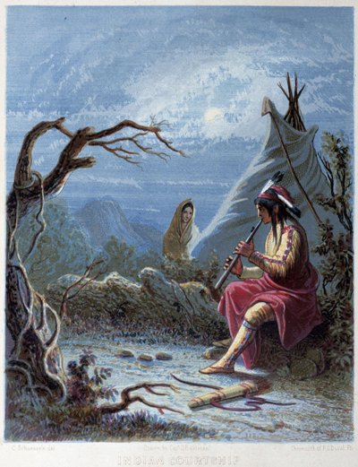 भारतीय बांसुरी बजाते हुए - "द आईरिस: 1802 के लिए एक प्रबुद्ध स्मारिका" में, कैप्टन ईस्टमैन द्वारा तैयार, एड। हार्ट, फिलाडेल्फिया द्वारा कप्तान सेठ (बाद में) ईस्टमैन