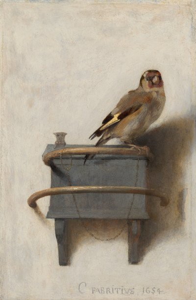द गोल्डफिंच, 1654 द्वारा Carel Fabritius