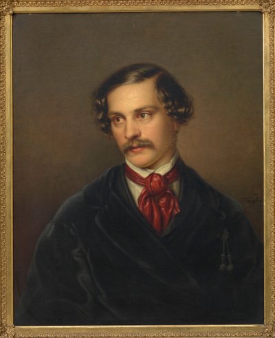 नाटककार और संगीतकार अलेक्जेंडर बाउमन का पोर्ट्रेट 1814-1857, सीए 1845। द्वारा कार्ल एडॉल्फ वांगबर्ग
