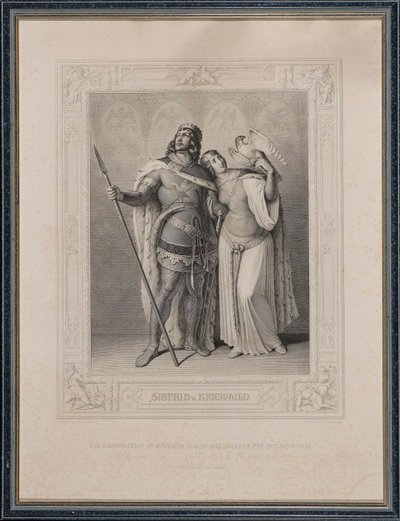 द निबेलुन्गोनिल्ड। सीगफ्रीड और क्रिम्मिल्ड, 1860। द्वारा कार्ल अर्नोल्ड गोंजेनबैच