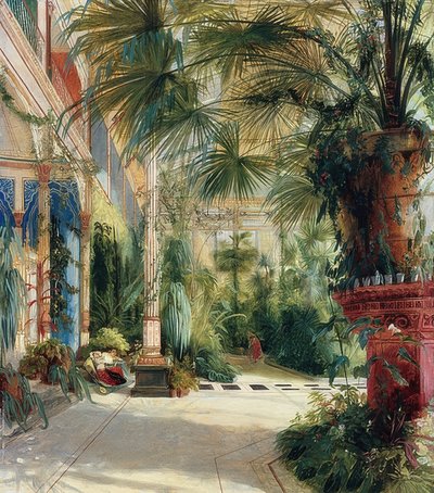 हथेली घर के अंदर। 1832 द्वारा Carl Blechen