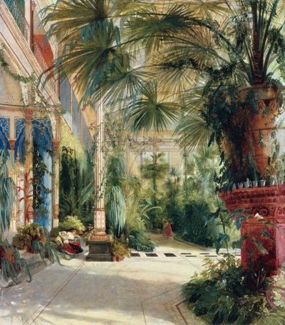 पाम हाउस का आंतरिक भाग, 1832-1833 द्वारा Carl Blechen