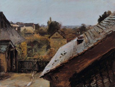रूफ एंड गार्डन का दृश्य, 1835 द्वारा कार्ल ब्लेचेन