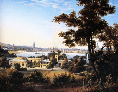 Glienicke पर पोट्सडैम के शहर का सिल्हूट द्वारा कार्ल डैनियल फ्रीडेक