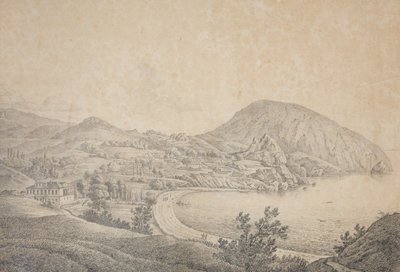 आर्मंड इमैनुएल डू प्लेसिस के मनोर एस्टेट का नजारा, गुरसुफ, 1810 में ड्यूक डे रिचर्डेल द्वारा कार्ल फर्डिनेंड वॉन कुगेलगेन