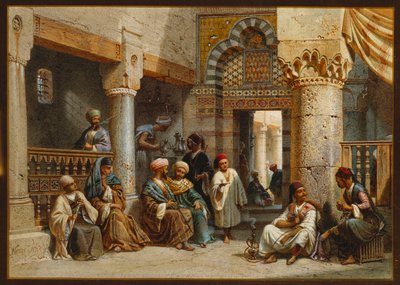 एक कॉफी हाउस में अरबी आंकड़े, 1870 द्वारा कार्ल फ्रेडरिक हेनरिक वर्नर