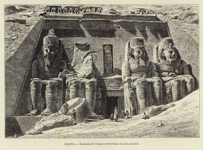 मिस्र - अबू सिंबल के भूमिगत मंदिर का मुखौटा द्वारा Carl Friedrich Heinrich Werner