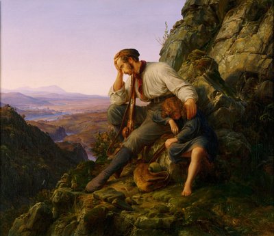 रॉबर एंड हिज चाइल्ड, 1832 द्वारा कार्ल फ्रेडरिक लेसिंग