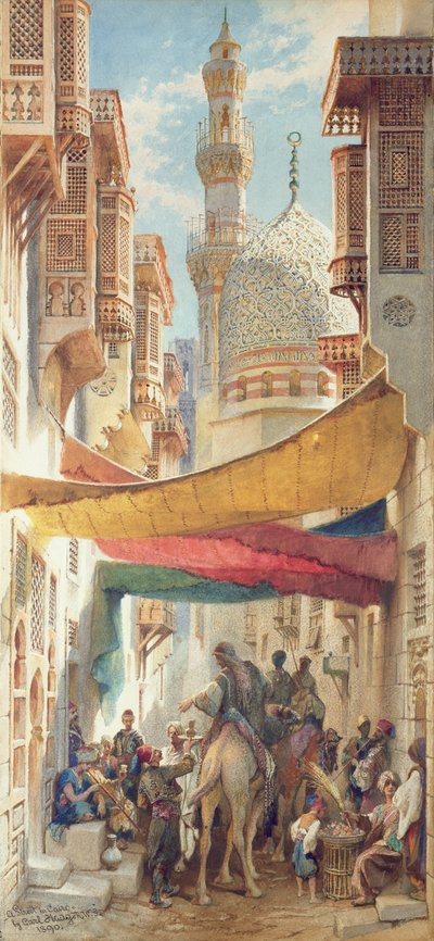 ए स्ट्रीट इन काहिरा, 1890 द्वारा कार्ल हाग