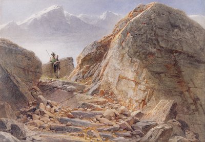 Watzmann के पैर में, 1857 में बवेरियन हाइलैंड्स द्वारा कार्ल हाग