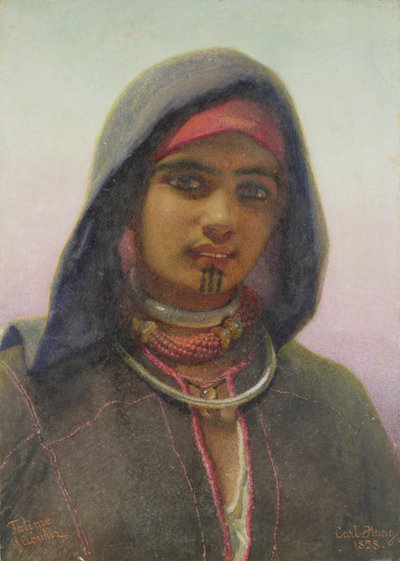 Of फकीम ऑफ अबुकिर ’, एक मिस्र की फेलाहीन लड़की का चित्र, 1858 द्वारा कार्ल हाग