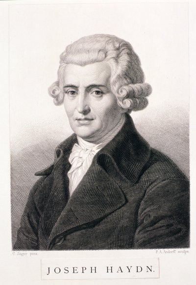 जोसेफ हेडन (1732-1809) एफए एंडॉर्फ द्वारा उत्कीर्ण द्वारा कार्ल जगर