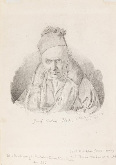 चित्रकार जोसेफ एंटोन कोच का चित्र 1768-1839, 1836। द्वारा कार्ल कुचलर