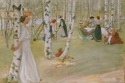 1910 ओपन में नाश्ता द्वारा Carl Larsson