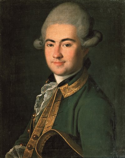 नाटककार अलेक्जेंडर आंद्रेयेविच वोल्कोव का पोर्ट्रेट 1736-1788, 1768 द्वारा Carl Ludwig Johann Christineck