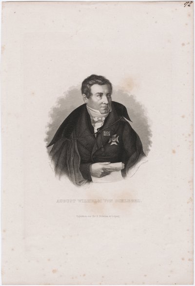 अगस्त विल्हेम वॉन श्लेगल 1767-1845 द्वारा कार्ल मेयर