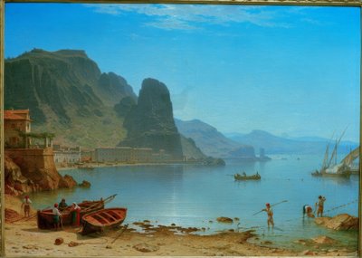 मछली चट्टानों के साथ C.Morgenstern, Terracina द्वारा कार्ल मॉर्गेनस्टर्न