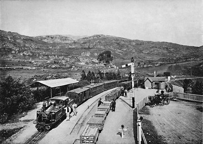 Ffestiniog रेलवे: टैन-वाई-ब्वाल्च स्टेशन, c1896 द्वारा कार्ल नॉर्मन