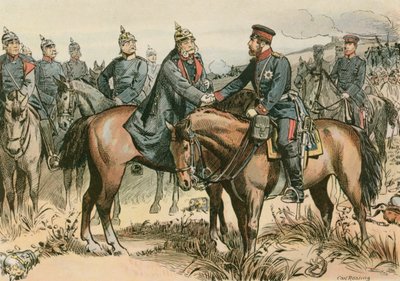 विल्हेम प्रथम, प्रशिया के राजा और पहला जर्मन सम्राट (1797-1888) 1866 में सदोवा में अपने बेटे को बधाई द्वारा कार्ल खाली