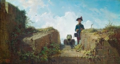 बुनाई चौकी। 1860 के आसपास द्वारा Carl Spitzweg