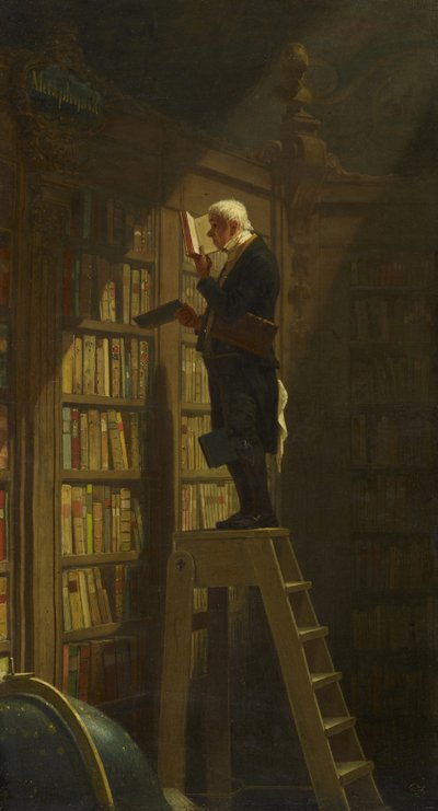 द बुकवर्म, सी। 1850 द्वारा Carl Spitzweg