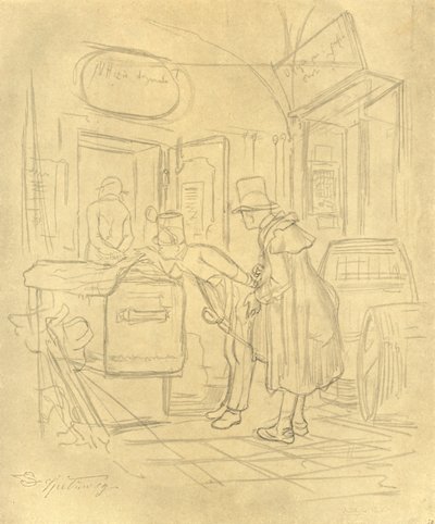 Zollvisitation I, 19 वीं सदी के मध्य के अंत में, c1924। द्वारा कार्ल स्पिट्जवेग