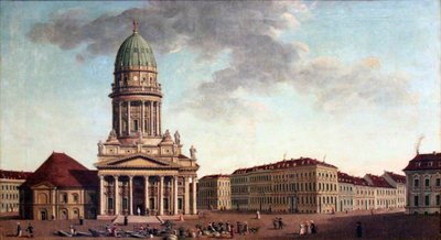 बर्लिन में Gendarmenmarkt, Markgrafenstrasse और Jägerstrasse के बीच का कोना द्वारा कार्ल ट्रुगोट फ़ेचेलम