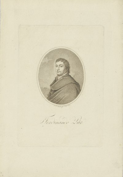 फर्डिनैण्डो पीर का पोर्ट्रेट 1771-1839, 1802। द्वारा कार्ल ट्रैगोट रिडेल
