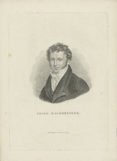 संगीतकार फ्रेडरिक कल्ब्रेनर का चित्रांकन 1785-1849, सीए 1821। द्वारा कार्ल ट्रैगोट रिडेल