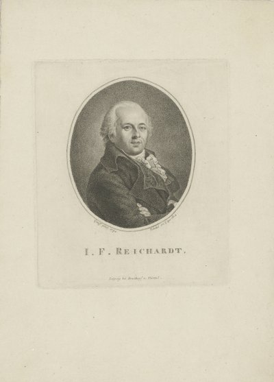 संगीतकार जोहान फ्रेडरिक रीचर्ड का पोर्ट्रेट 1752-1814, 1814। द्वारा कार्ल ट्रैगोट रिडेल