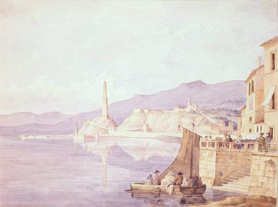 जेनोवा में हार्बर, 1835 द्वारा कार्ल विल्हेम गोएत्ज़लोफ़