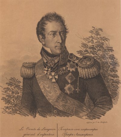 काउंट पोर्ट्रेट ऑफ़ अलेक्जेंड्रे आंद्राल्ट डी लैंगरॉन 1763-1831, 1820। द्वारा कार्ल वॉन हम्पेलन