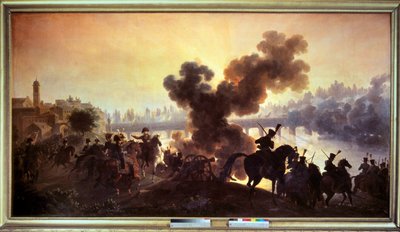 इटली का अभियान: "" 10/05/1796 को लोदी की लड़ाई का दृश्य"" एंटोनी वर्नेट डिट कार्ले (1758-1836) 1796 बोइसी सेंट लेगर द्वारा पेंटिंग। शैटो डी ग्रोस्बोइस द्वारा कारल वर्नेट