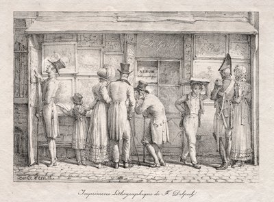 डेलपेच लिथोग्राफिक प्रिंट शॉप, सी। 1818। द्वारा कारल वर्नेट