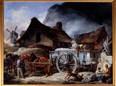 एंटोनी डिट कार्ले वर्नेट (1758-1836) 1825 फॉनटेन चालिस द्वारा मोंटमार्ट्रे पेंटिंग में प्लास्टर ओवन। फ्रांस का संग्रहालय संस्थान द्वारा कारल वर्नेट