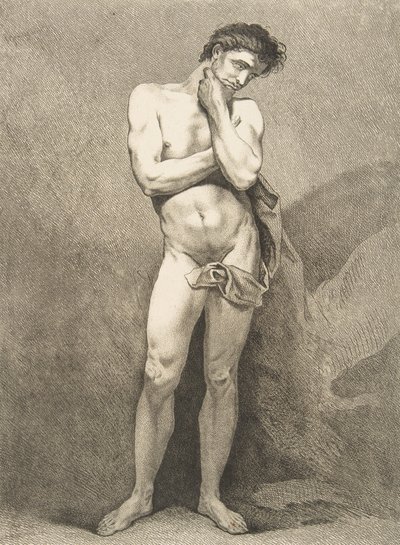एक अकादमी: स्टैंडिंग मैन, 1742-43। द्वारा कारल वैन लू