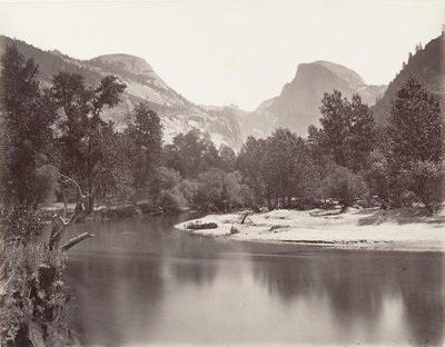 उत्तर और दक्षिण डोम, योसेमाइट, सीए। 1872, मुद्रित सीए। 1876. द्वारा कार्लटन ई. वॉटकिंस।