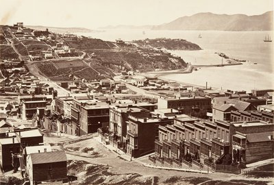 गोल्डन गेट, 1868-69, मुद्रित सीए। 1876. द्वारा कार्लटन एम्मन्स वॉटकिंस