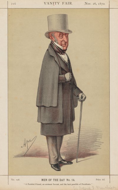 वैनिटी फेयर: मेन ऑफ द डे नंबर 14 एक वफादार दोस्त, एक प्रख्यात सावंत ..., 1870। द्वारा कार्लो