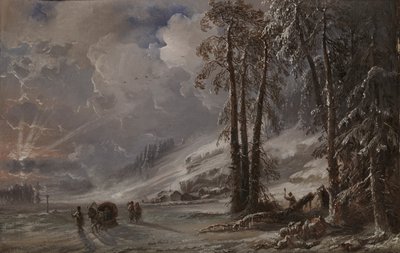 यूराल पर्वत के तल पर वन, 1872। द्वारा कार्लो बोसोली