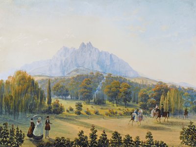 क्रीमिया में मिस्कोर का दृश्य, 1841-1842। द्वारा कार्लो बोसोली