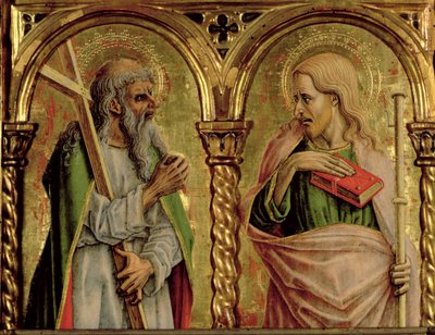 सेंट एंड्रयू और सेंट जेम्स ग्रेटर, SantEmidio polyptych से विस्तार, 76636 के पैनल विस्तार पर 1473 तड़के द्वारा कार्लो क्रिवेली