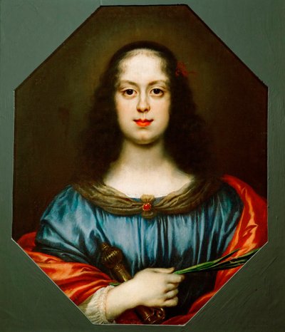 विटोरिया डेला रोवर का पोर्ट्रेट (1622-1694) सेंट कैथरीन के रूप में द्वारा कार्लो डॉल्सी