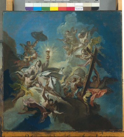 विश्वास की विजय, c.1766 (कैनवास पर तेल) द्वारा कार्लो इनोसेंज़ो कार्लोनी